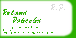 roland popesku business card